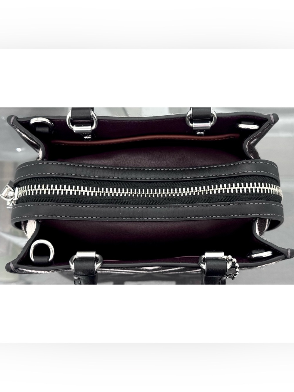 COACH Rogue 20 In Haircalf With Zebra Print - Picture 6 of 9